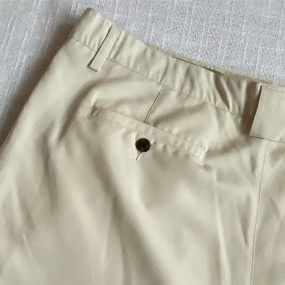 Caribbean Joe Cream Dressy Shorts Pleated Front